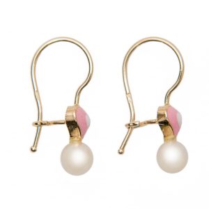 Cercei aur inimioare & perlute