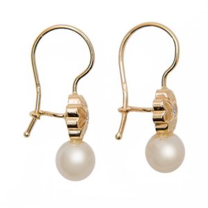 Cercei aur floricele