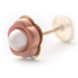 Cercei aur floricele sidef