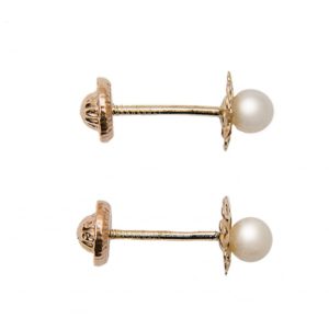 Cercei aur inimioare & perle